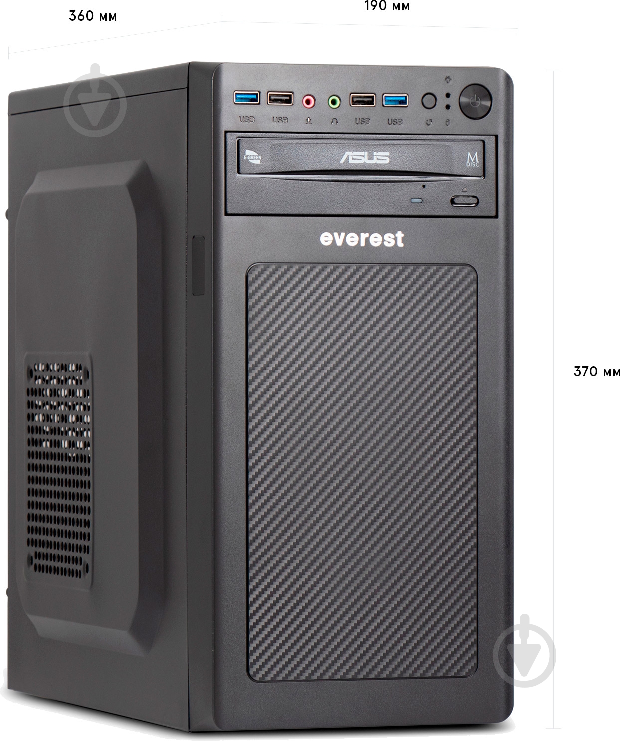 Компьютер Everest Home&Office 1040 (1040_1658) black - фото 4