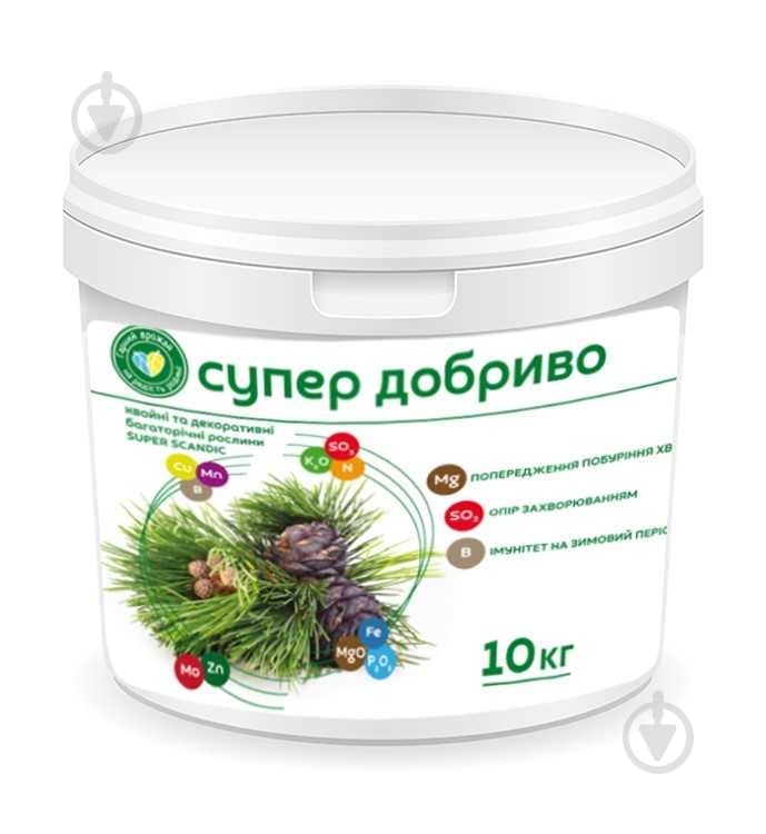 Добриво весняне Сімейний сад SUPER SCANDIC для хвойних та декоративних багаторічних рослин 10 кг - фото 1 Добриво весняне Сімейний сад SUPER SCANDIC для хвойних та декоративних багаторічних рослин 10 кг - фото 1