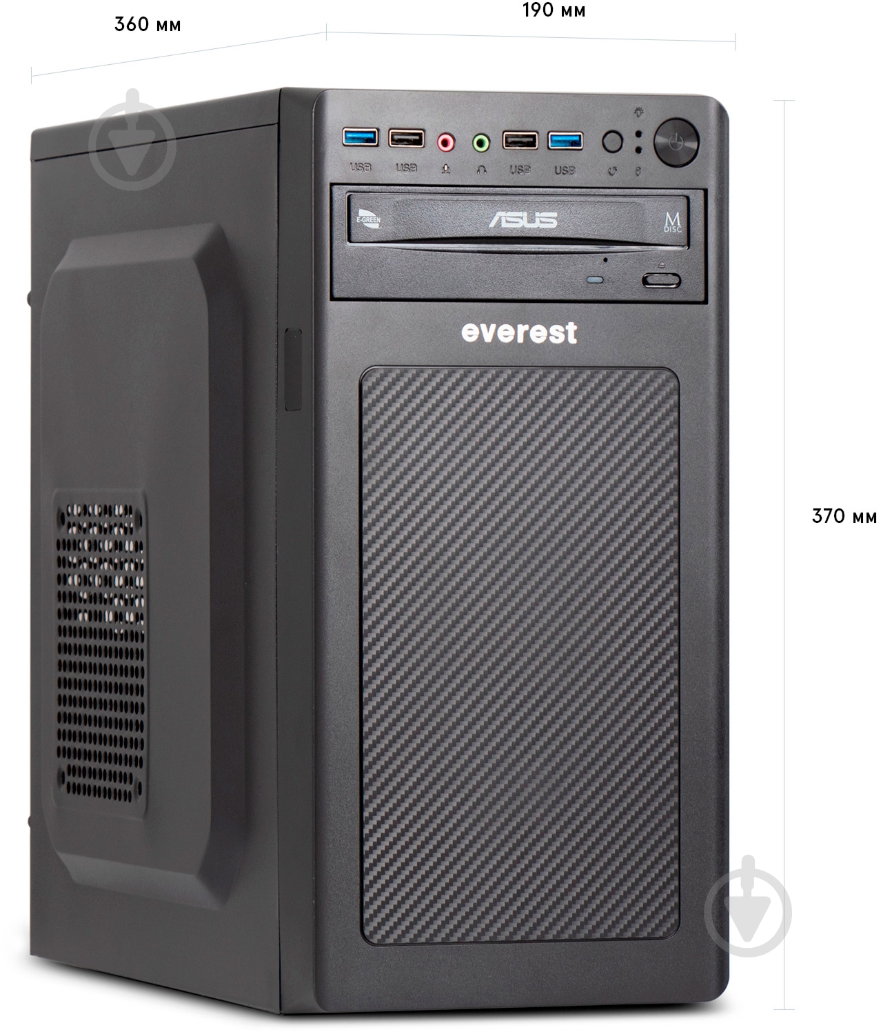 Комп'ютер Everest Home&Office 1040 (1040_1660) black - фото 3