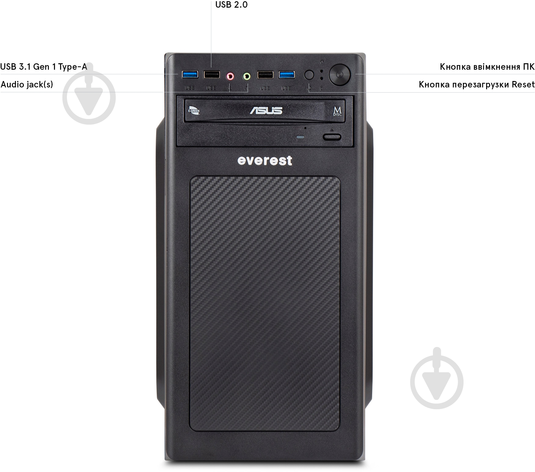 Комп'ютер Everest Home&Office 1040 (1040_1660) black - фото 4