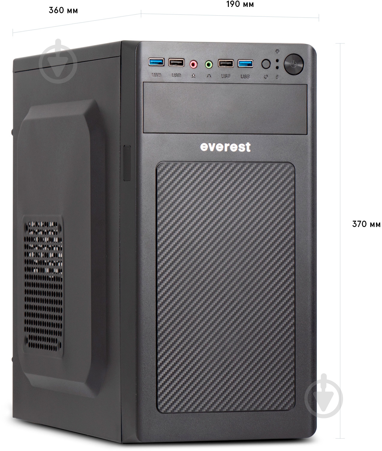 Компьютер Everest Home&Office 1040 (1040_1665) black - фото 3