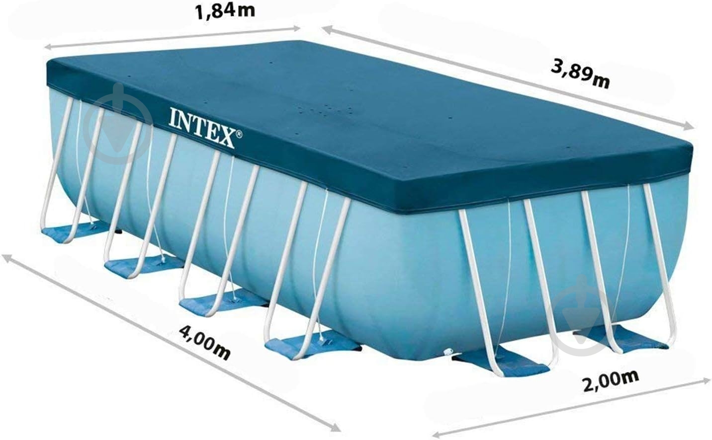 Тент для бассейна Intex Rectangular Frame 389x184 см 28037 - фото 4 Тент для бассейна Intex Rectangular Frame 389x184 см 28037 - фото 4