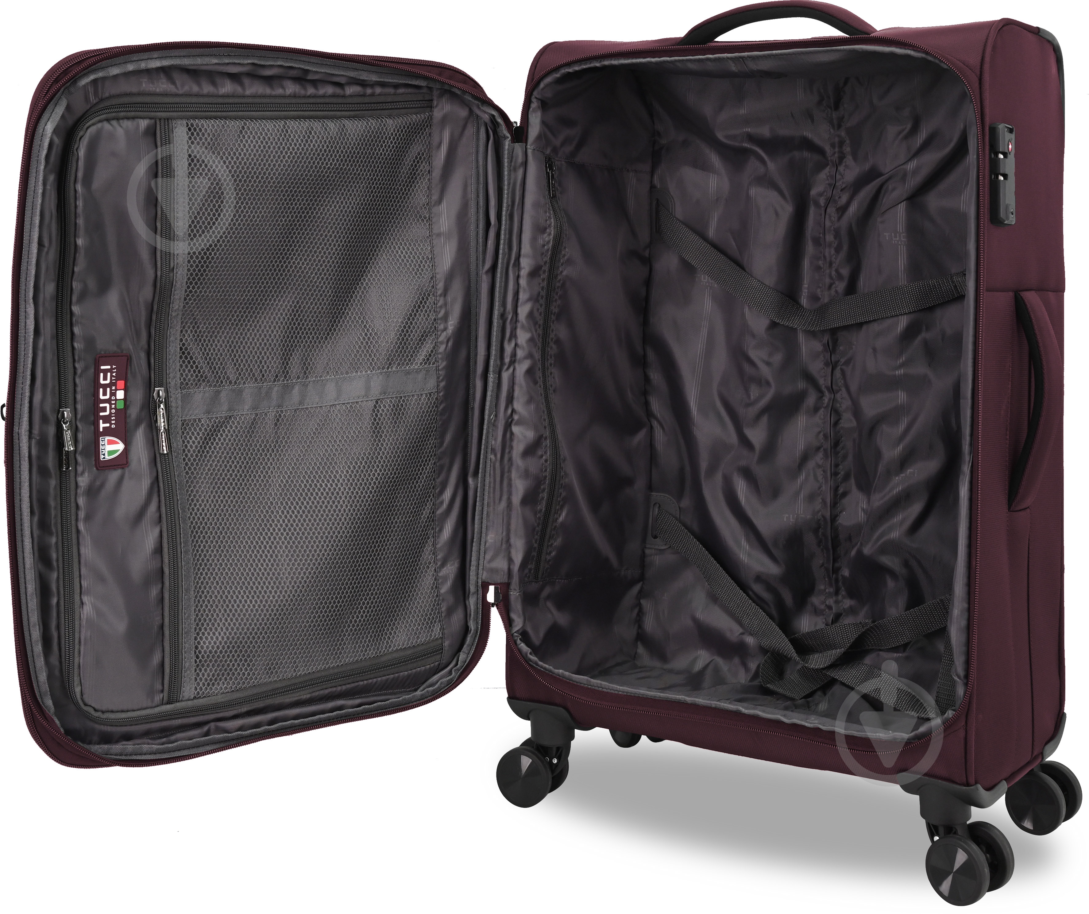 Чемодан Tucci MS-3004R M 62 л бордовый - фото 6 Чемодан Tucci MS-3004R M 62 л бордовый - фото 6