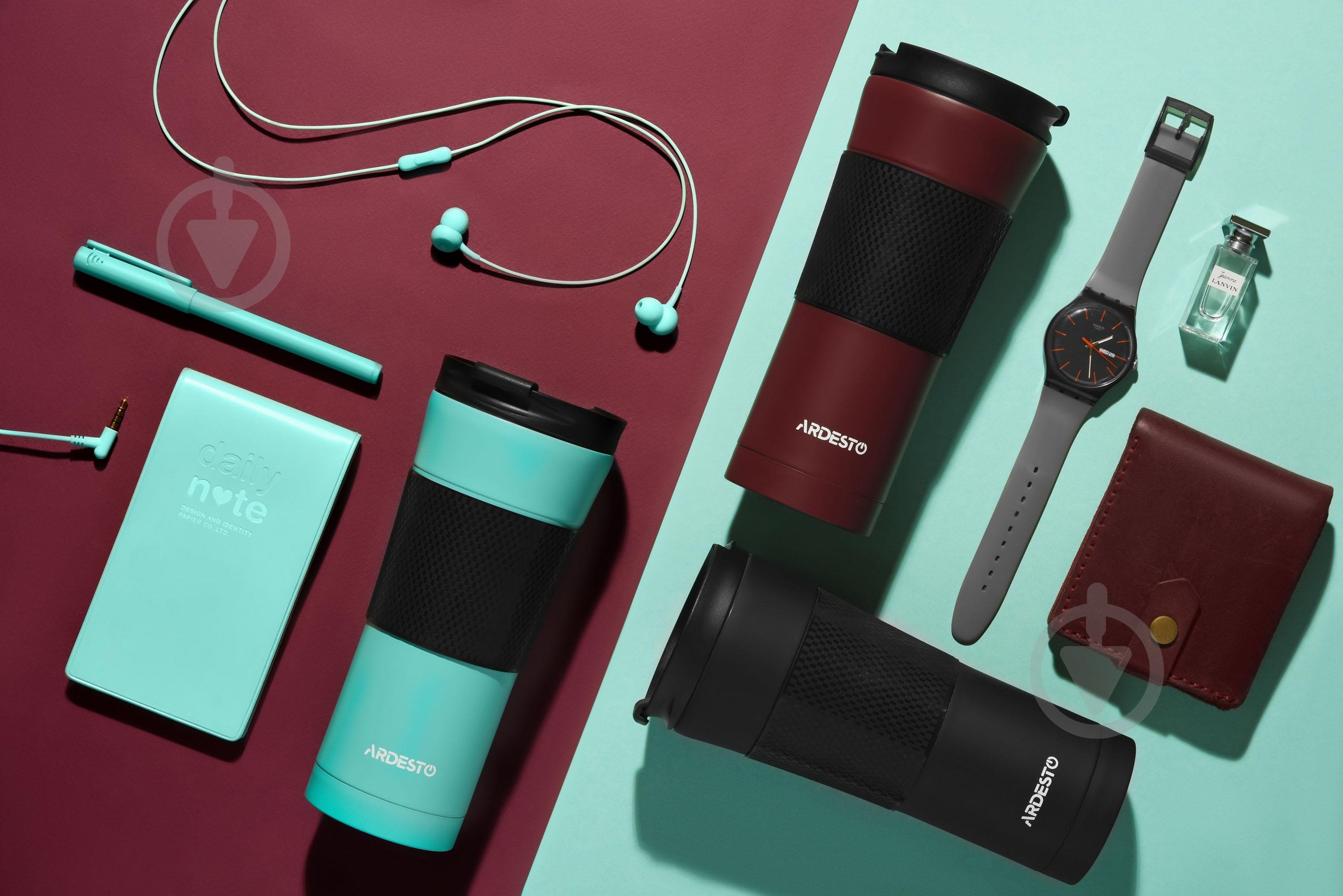 Термочашка Ardesto To Go 450 мл бордовая AR2645SMR - фото 7 Термочашка Ardesto To Go 450 мл бордовая AR2645SMR - фото 7