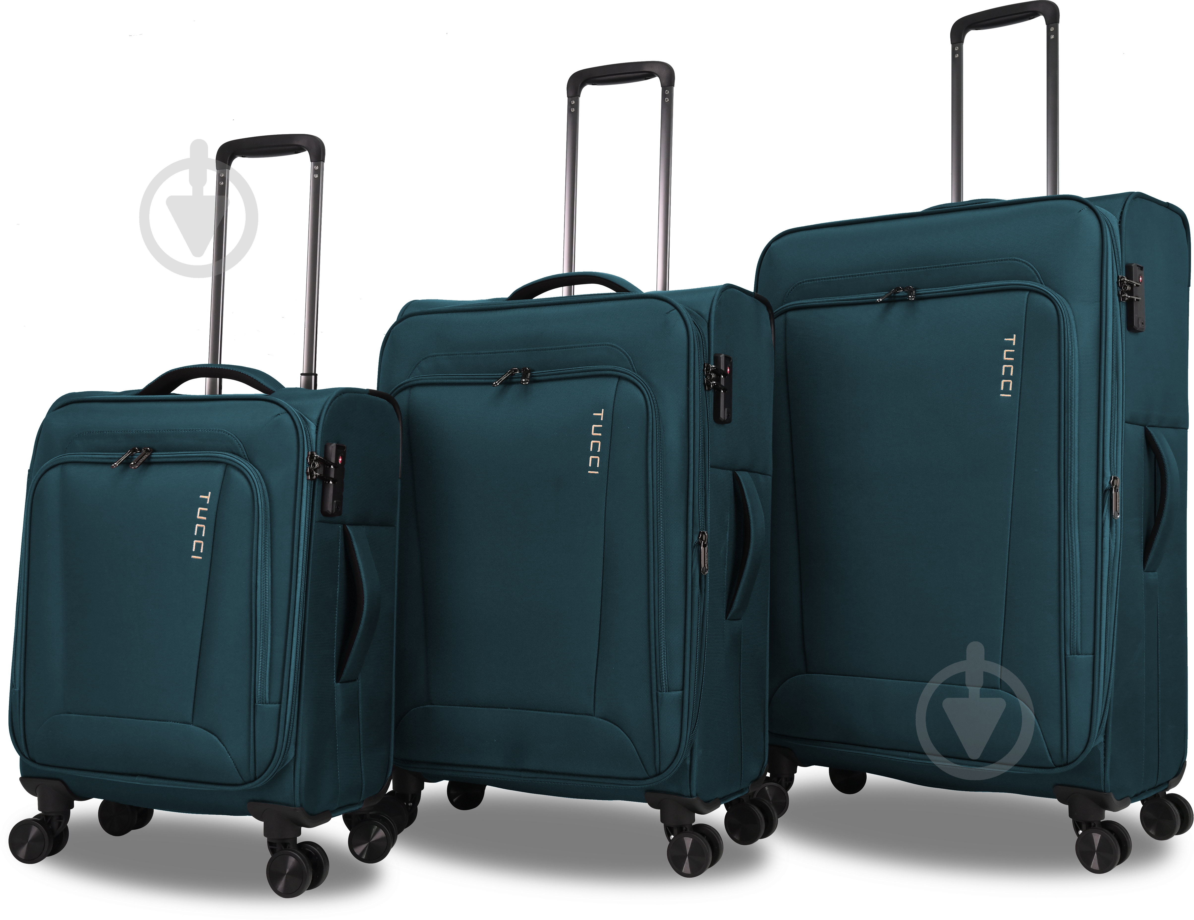 Чемодан Tucci MS-3004R S 35 л бирюзовый - фото 2