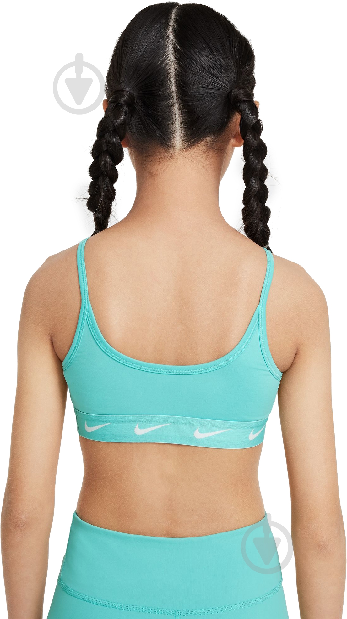 Бра Nike G NK DF ONE BRA FD2276-300 р.S бирюзовый - фото 2
