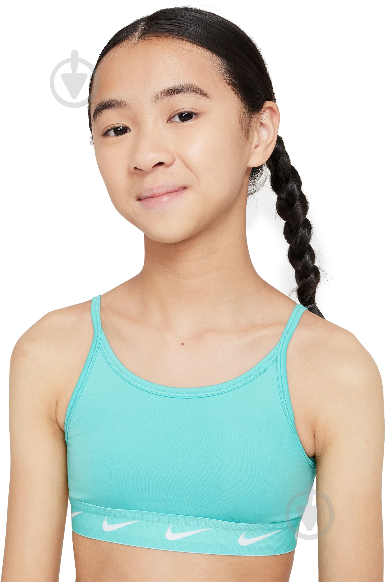 Бра Nike G NK DF ONE BRA FD2276-300 р.S бирюзовый - фото 3