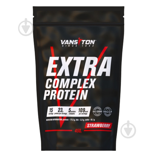 Протеїн Vansiton Extra Полуниця 450 г - фото 1 Протеїн Vansiton Extra Полуниця 450 г - фото 1