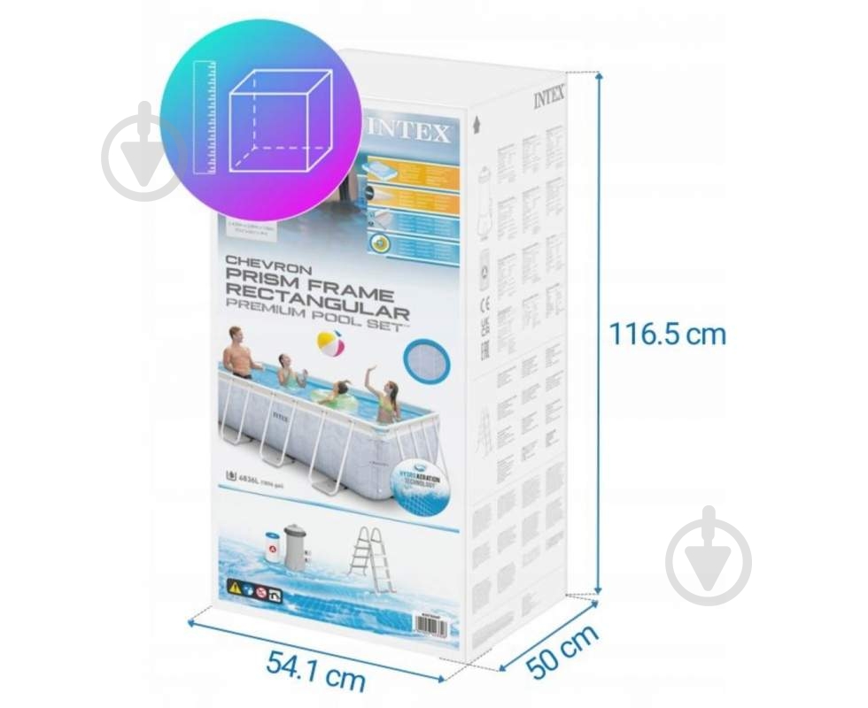 Басейн каркасний Intex Chevron Prism Frame 6836 л 26780 - фото 5 Басейн каркасний Intex Chevron Prism Frame 6836 л 26780 - фото 5