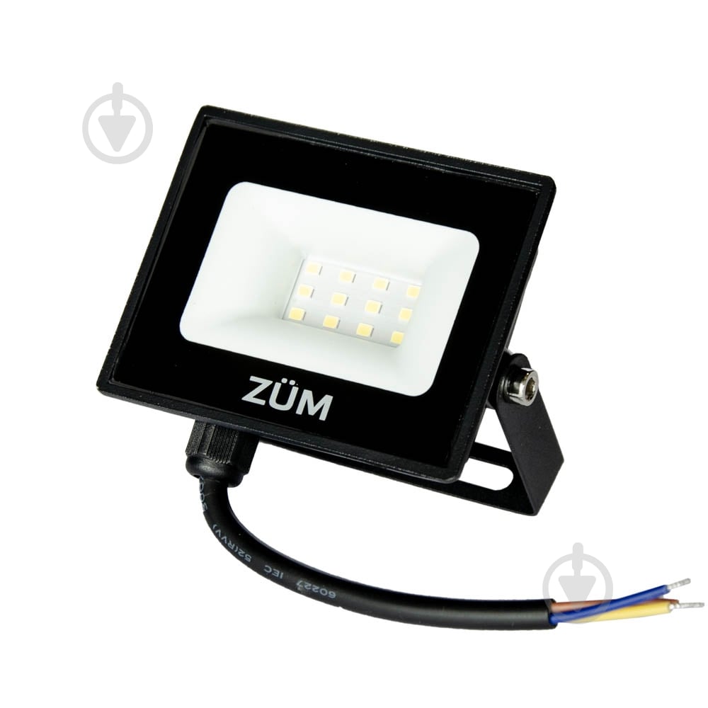Прожектор світлодіодний ZUM F02-10 10 Вт IP65 чорний 58896 - фото 4 Прожектор світлодіодний ZUM F02-10 10 Вт IP65 чорний 58896 - фото 4