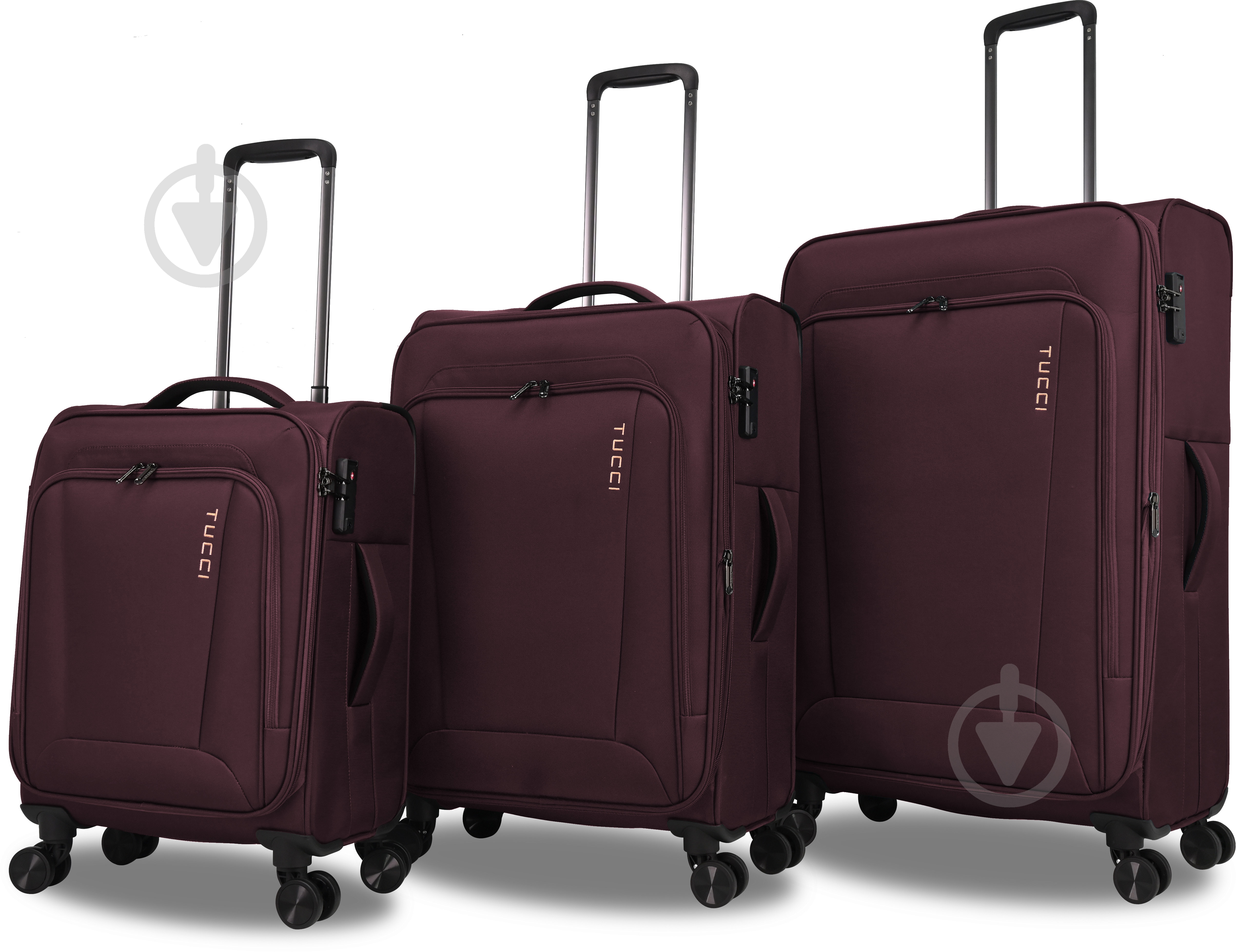 Чемодан Tucci MS-3004R L 88 л бордовый - фото 2