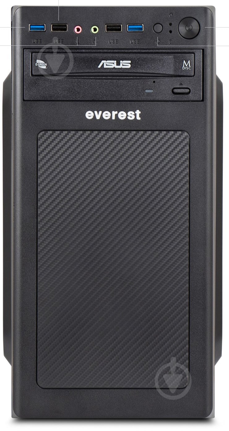 Компьютер Everest Home&Office (1040_1680) black - фото 2