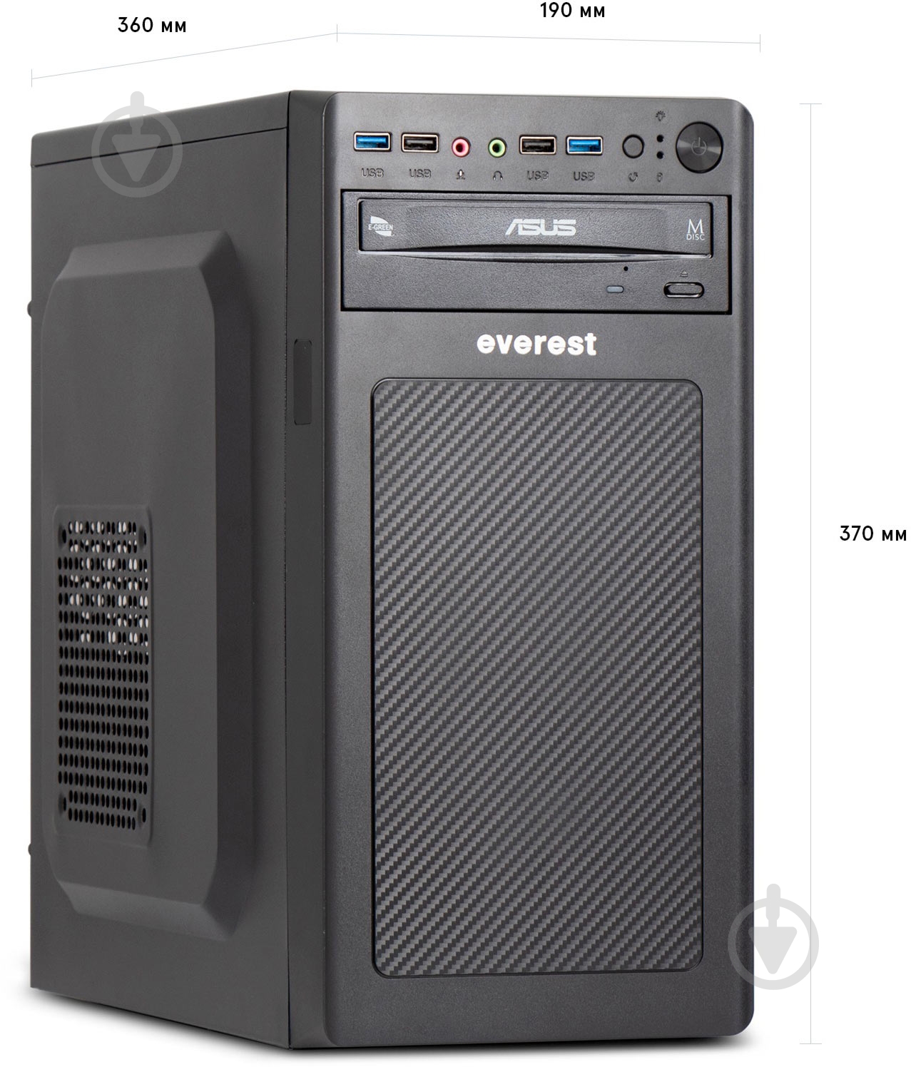 Компьютер Everest Home&Office (1040_1680) black - фото 3