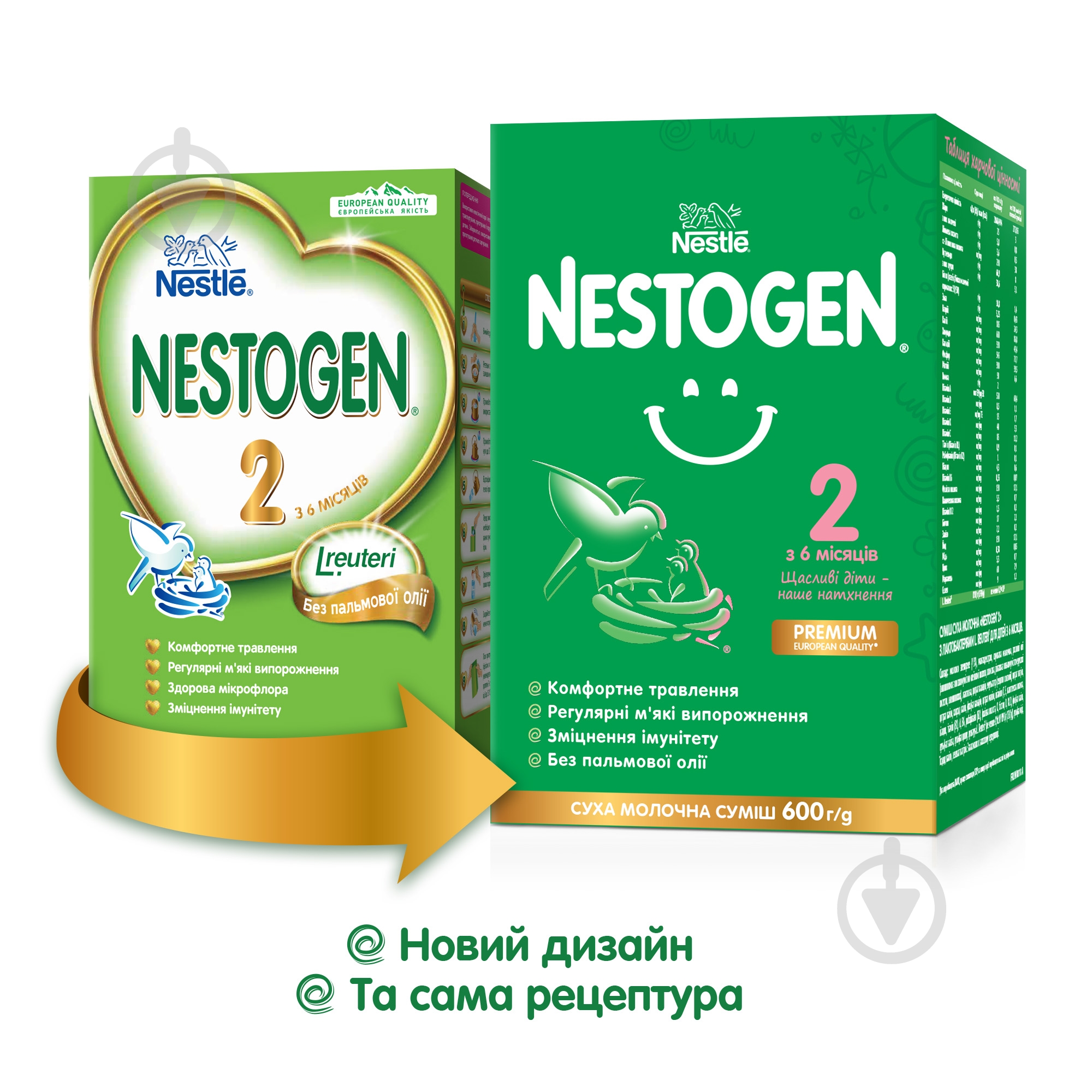 Суха молочна суміш Nestle Nestogen для дітей з 6 місяців з лактобактеріями 2 L.Reuteri 600г - фото 5