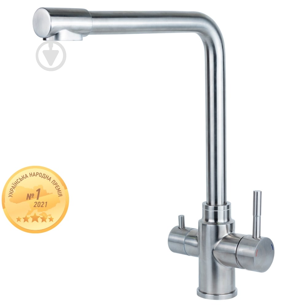 Змішувач для кухні Aquatica гусак з виходом для питної води KT Ø 36(KT-4B770P) - фото 1 Змішувач для кухні Aquatica гусак з виходом для питної води KT Ø 36(KT-4B770P) - фото 1