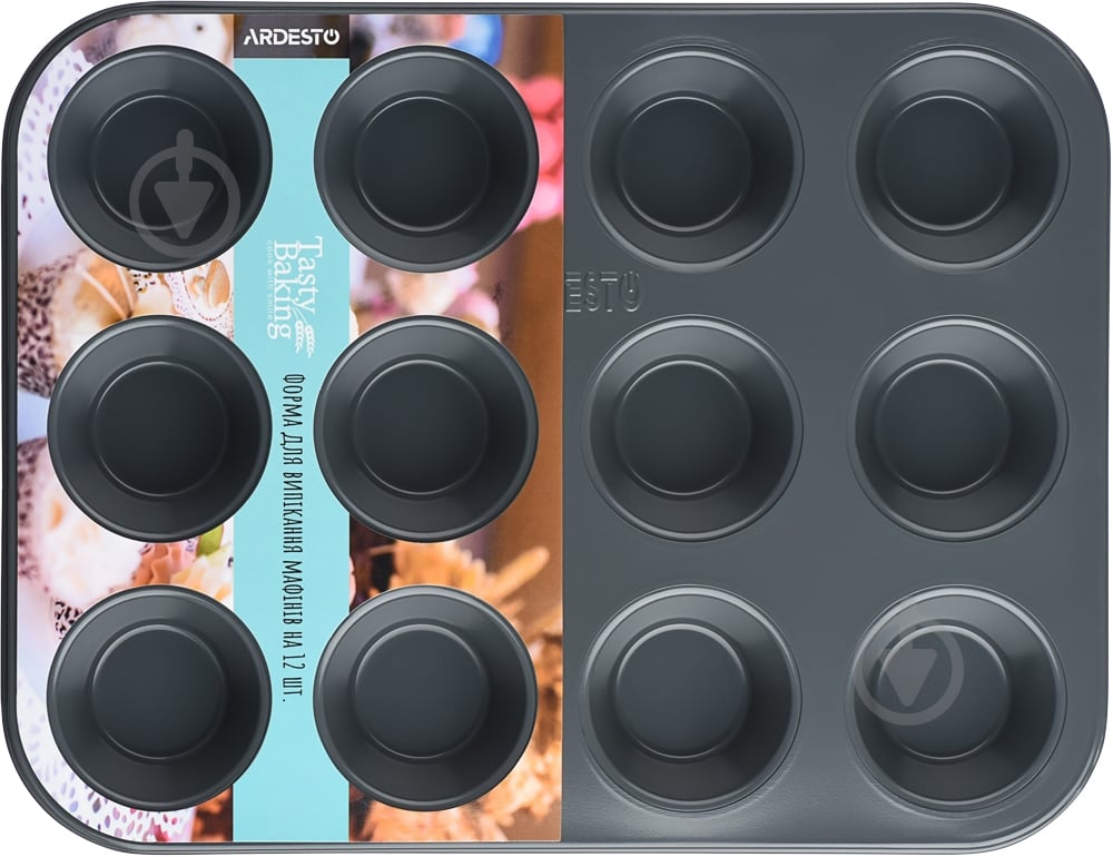 Форма для випікання мафінів Ardesto Tasty baking на 12 шт 35х26 см (AR2305T) - фото 2