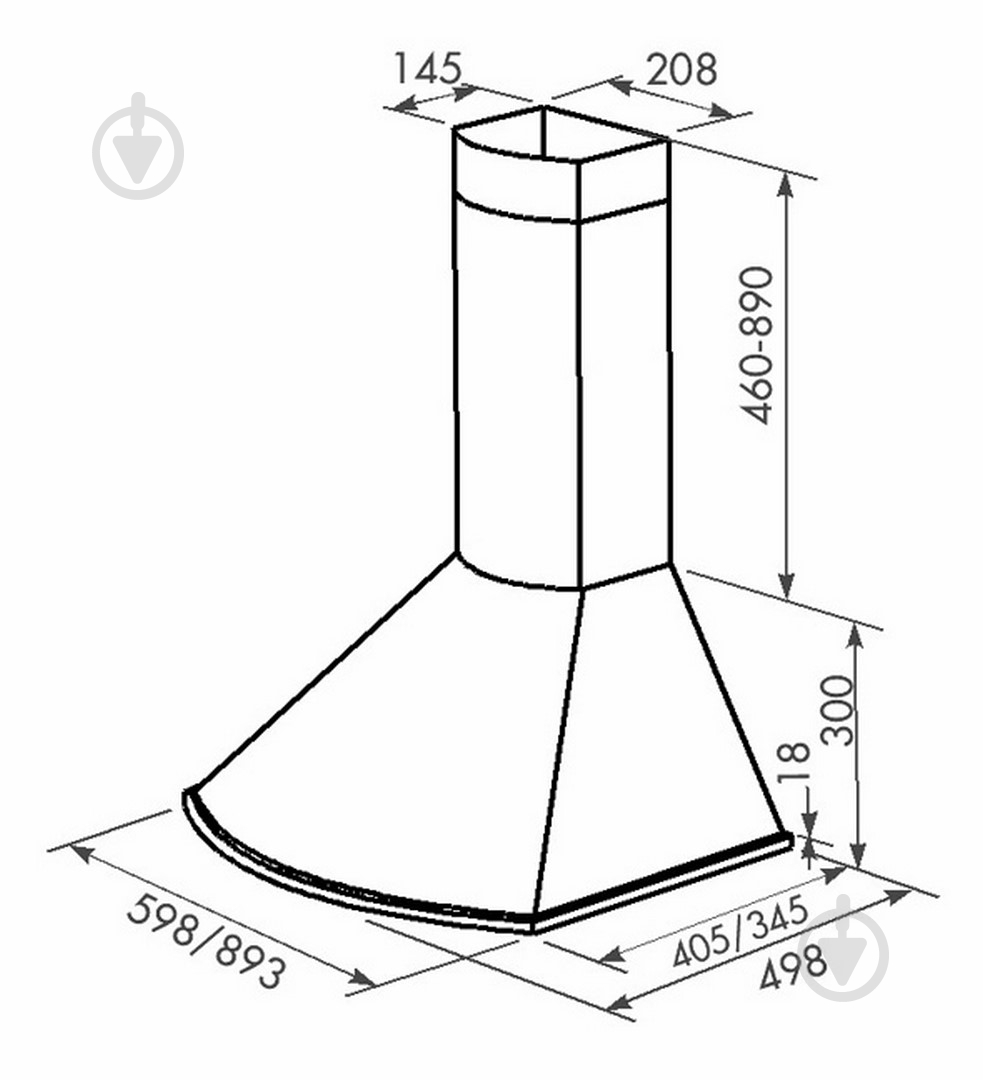 Вытяжка Eleyus Bora 1200 LED SMD 90 IS - фото 7 Вытяжка Eleyus Bora 1200 LED SMD 90 IS - фото 7