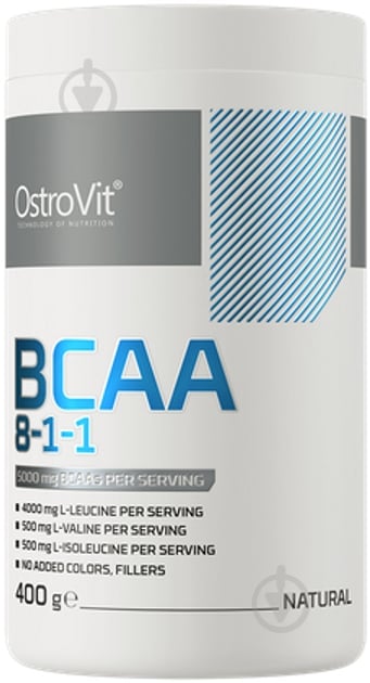 Аминокислотная смесь Ostrovit BCAA 8-1-1 без вкуса 400 г 40 порц. - фото 1