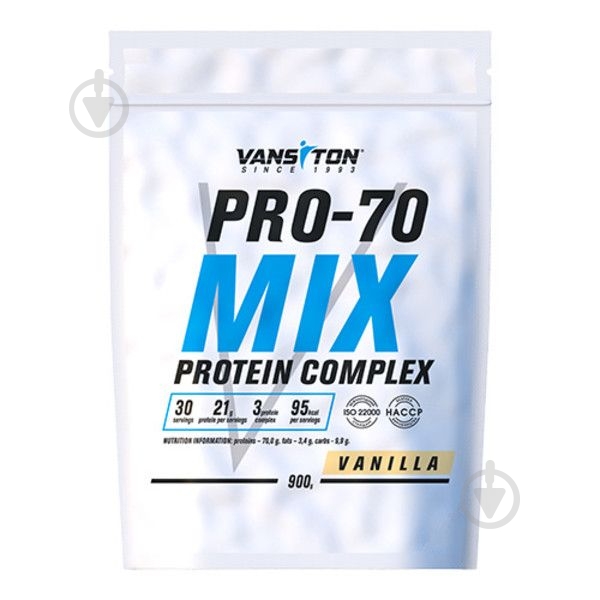 Протеин Vansiton Mega Protein Pro-70 Ваниль 900 г - фото 1 Протеин Vansiton Mega Protein Pro-70 Ваниль 900 г - фото 1