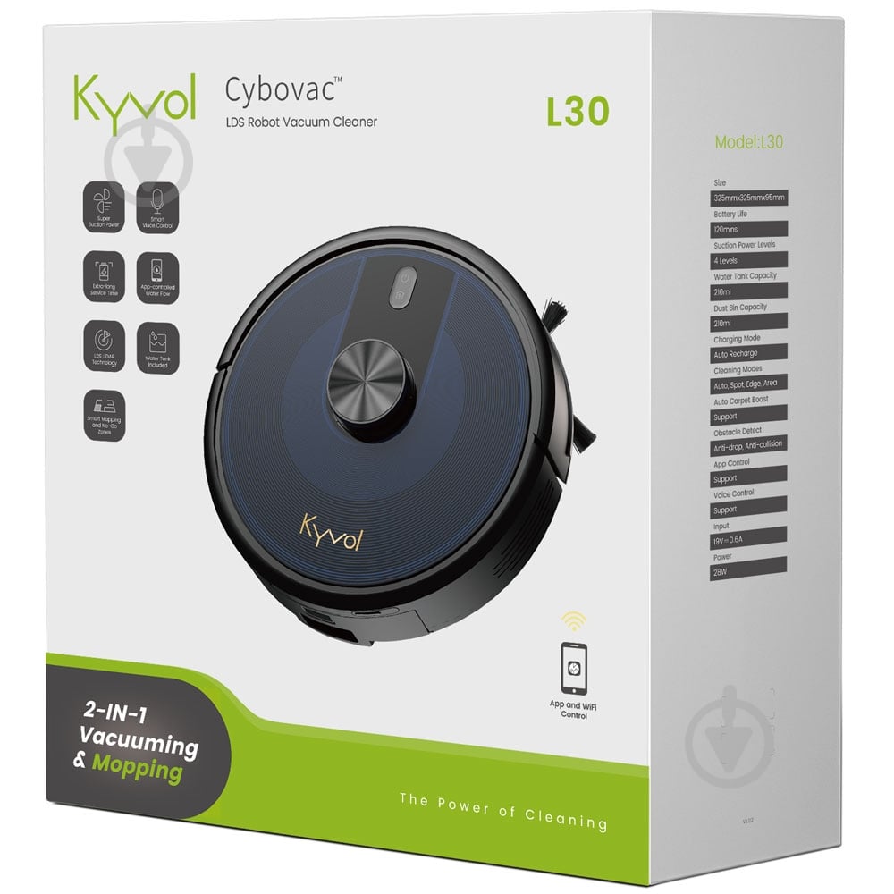 Робот-пылесос моющий Kyvol Cybovac L30 black - фото 5