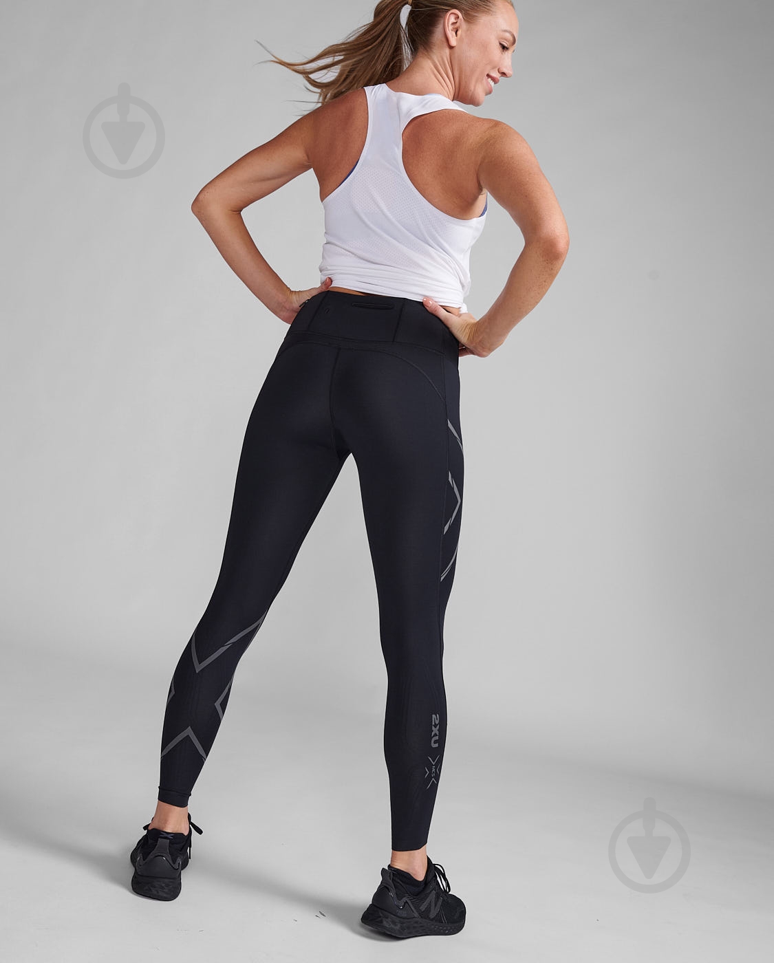 Тайтсы 2XU Light Speed Mid-Rise CompTight WA6523b_BLK/BRF р. M черный - фото 10