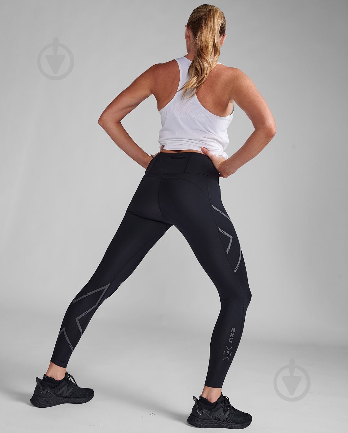 Тайтсы 2XU Light Speed Mid-Rise CompTight WA6523b_BLK/BRF р. M черный - фото 11