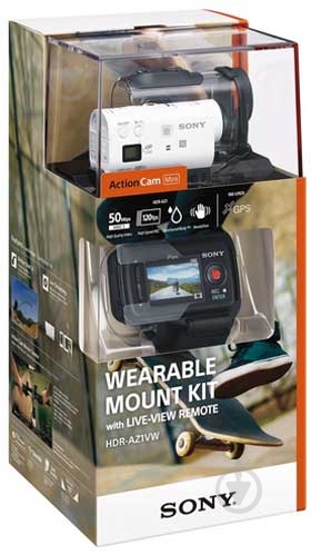 Экшн-камера Sony HDR-AS200VB с пультом д/у RM-LVR2 и набором креплений (HDRAS200VB.AU2) - фото 4