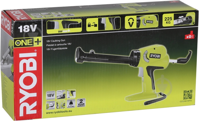 Пистолет для герметика RYOBI CCG1801MHG - фото 4 Пистолет для герметика RYOBI CCG1801MHG - фото 4