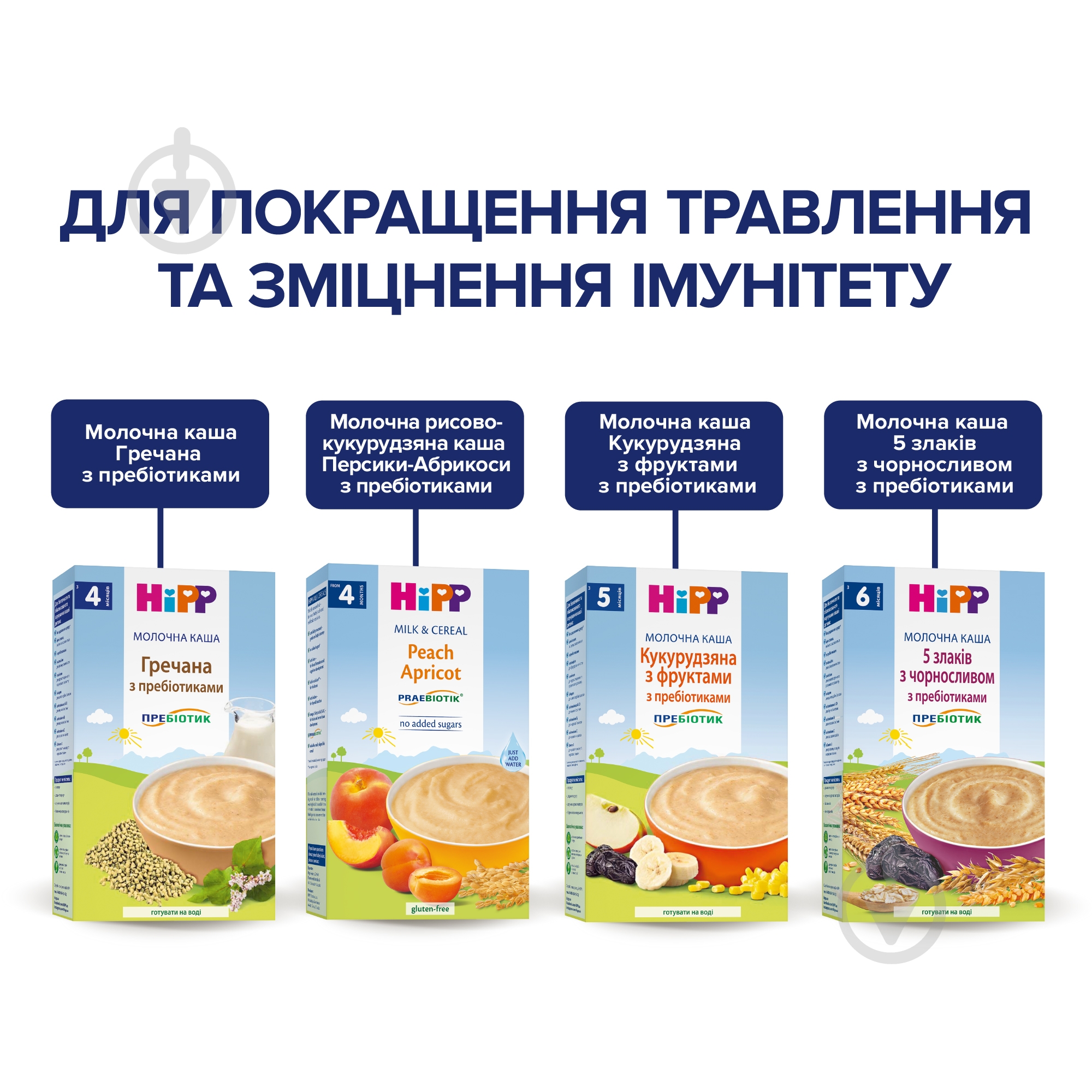 Каша молочна Hipp від 5 місяців кукурудзяна з фруктами та пребіотиками 250 г — фото 7