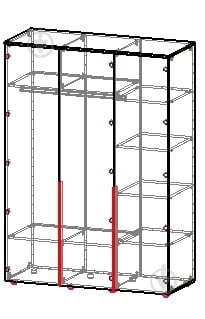 Шкаф Вісент Флай 3дв 2100х1500х600 мм кашемир - фото 2 Шкаф Вісент Флай 3дв 2100х1500х600 мм кашемир - фото 2