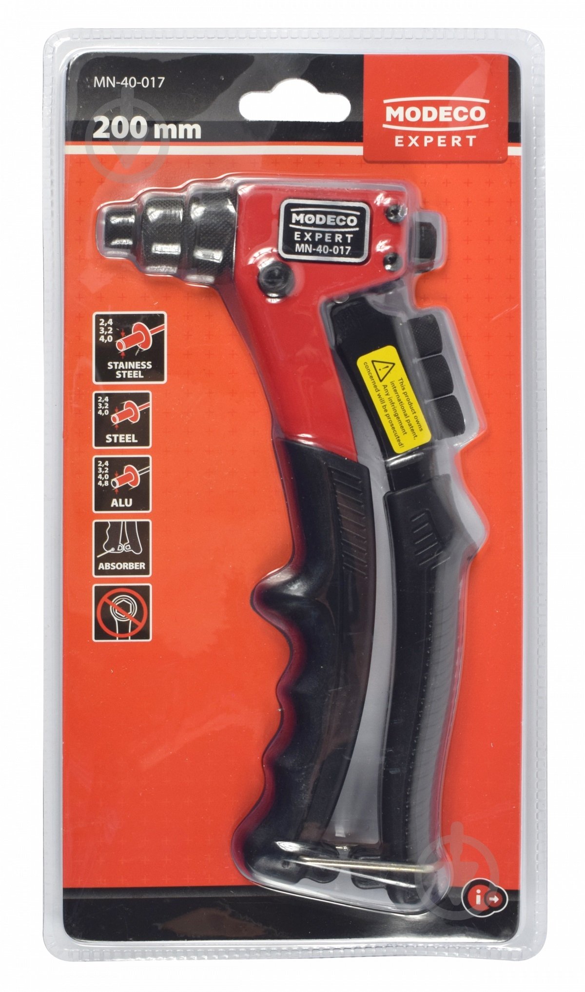 Заклепочник ручной Modeco MN-40-017 - фото 2 Заклепочник ручной Modeco MN-40-017 - фото 2