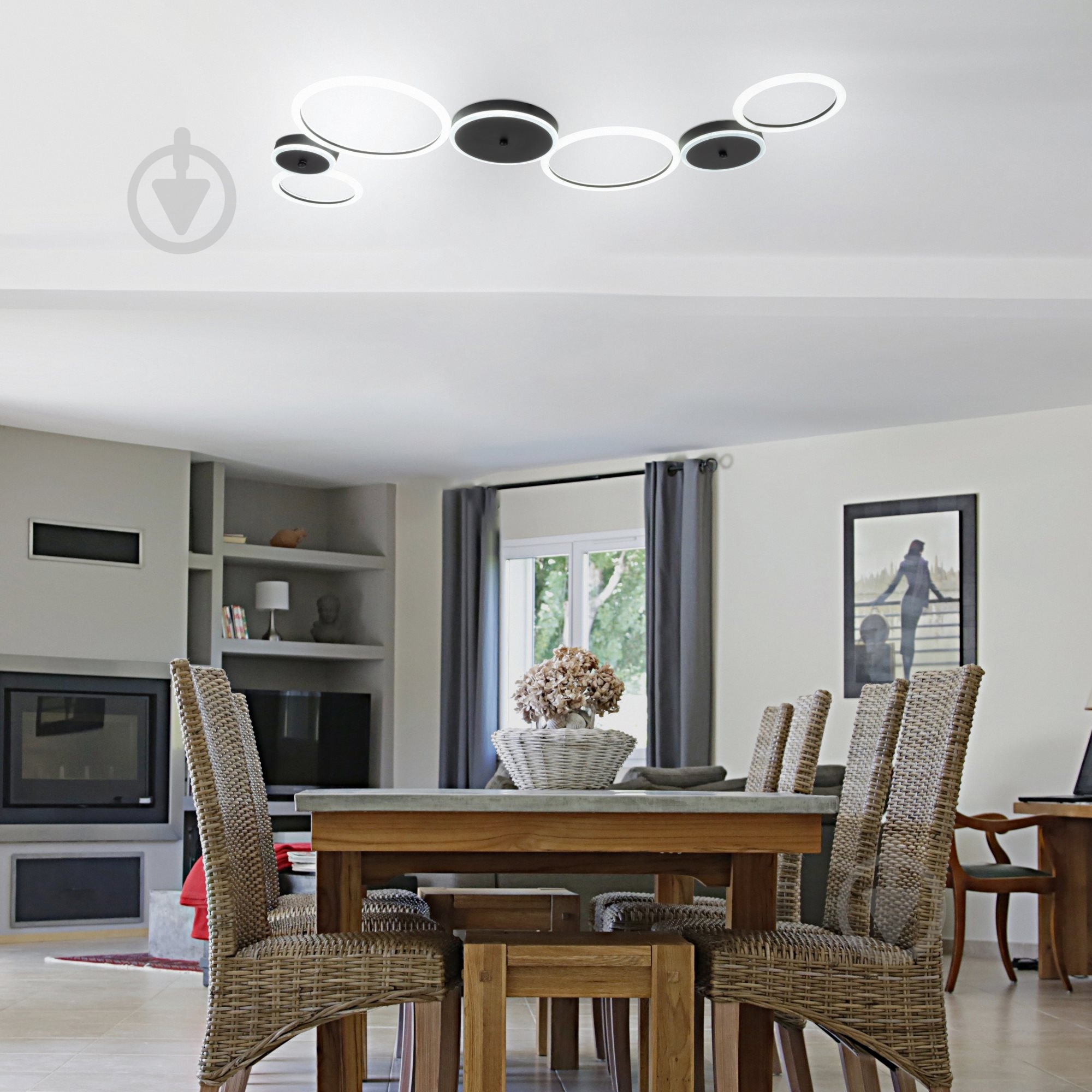 Люстра светодиодная Sirius N 3836 7x112 Вт черный - фото 4