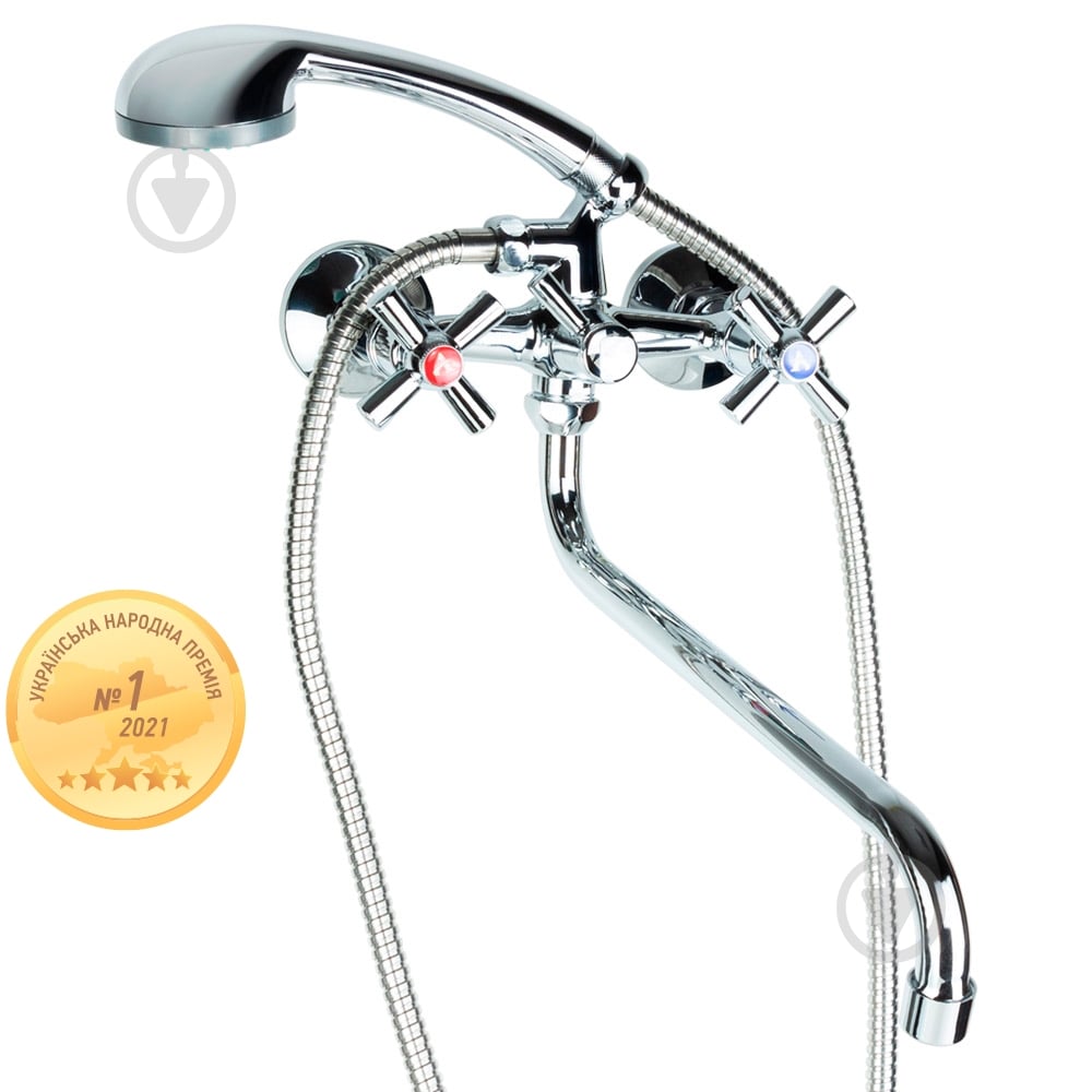 Смеситель Aquatica PM 1/2 для ванны гусак изогнутый дивертор встроенный шаровой (PM-5C457C) - фото 1 Смеситель Aquatica PM 1/2 для ванны гусак изогнутый дивертор встроенный шаровой (PM-5C457C) - фото 1