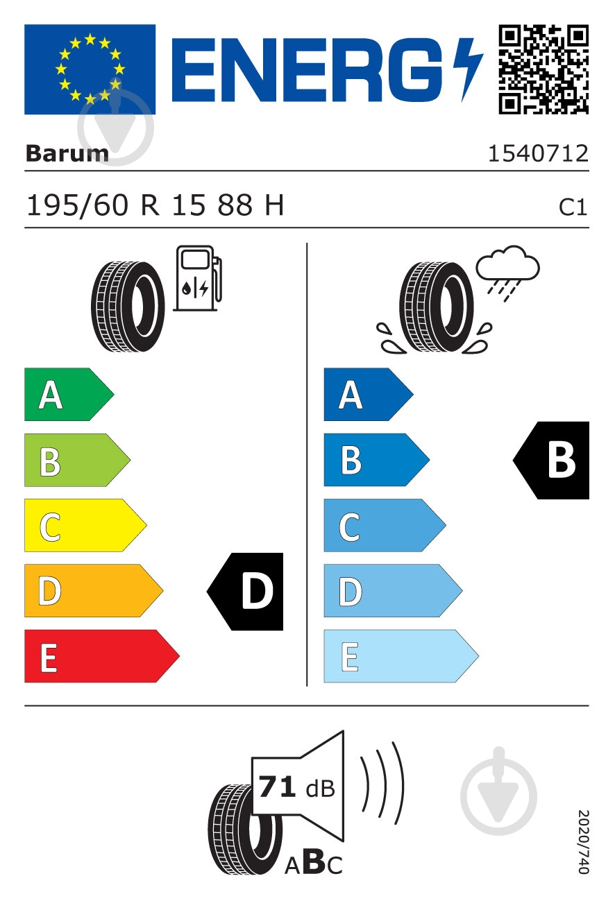 Шина Barum Bravuris 5 HM 195/60R15 88 H літо - фото 2