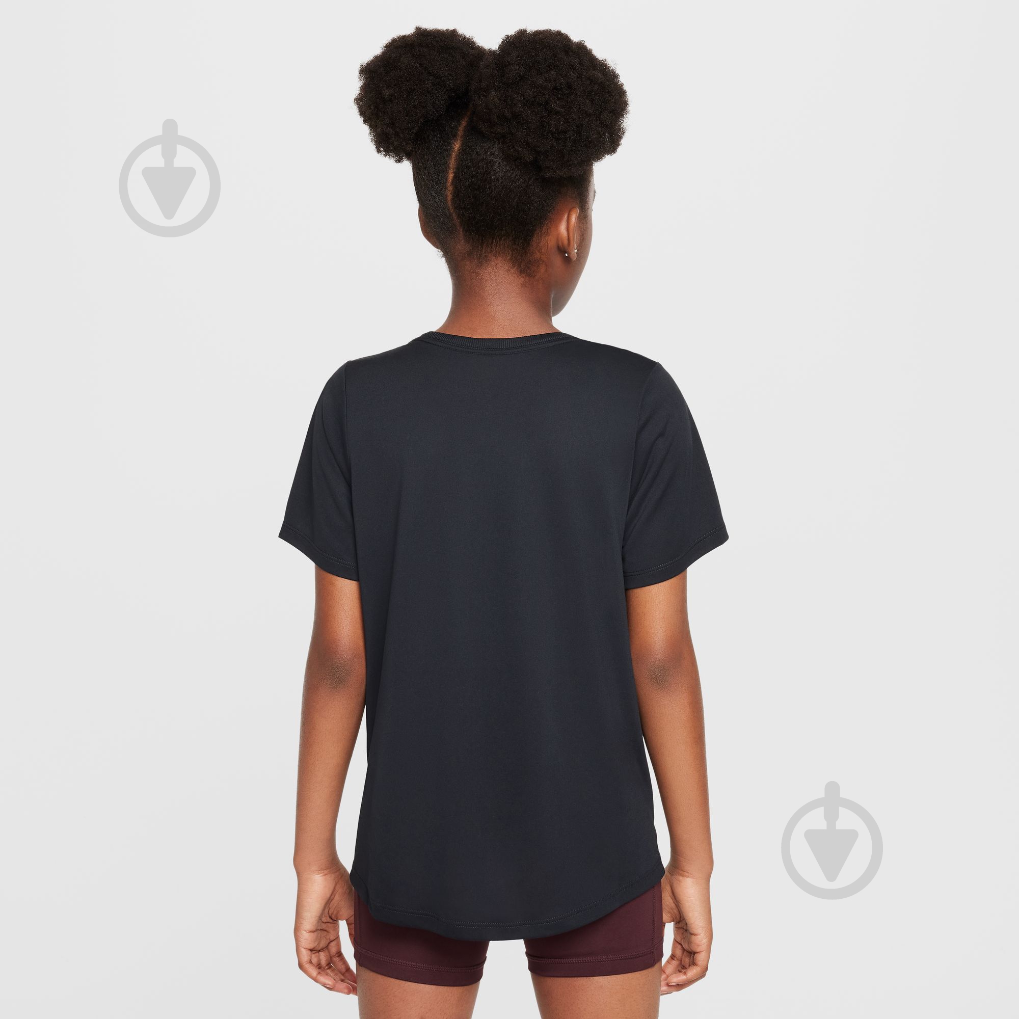 Футболка Nike G NK DF ONE STD SS TOP HBR FZ5600-010 р.XS черный - фото 2