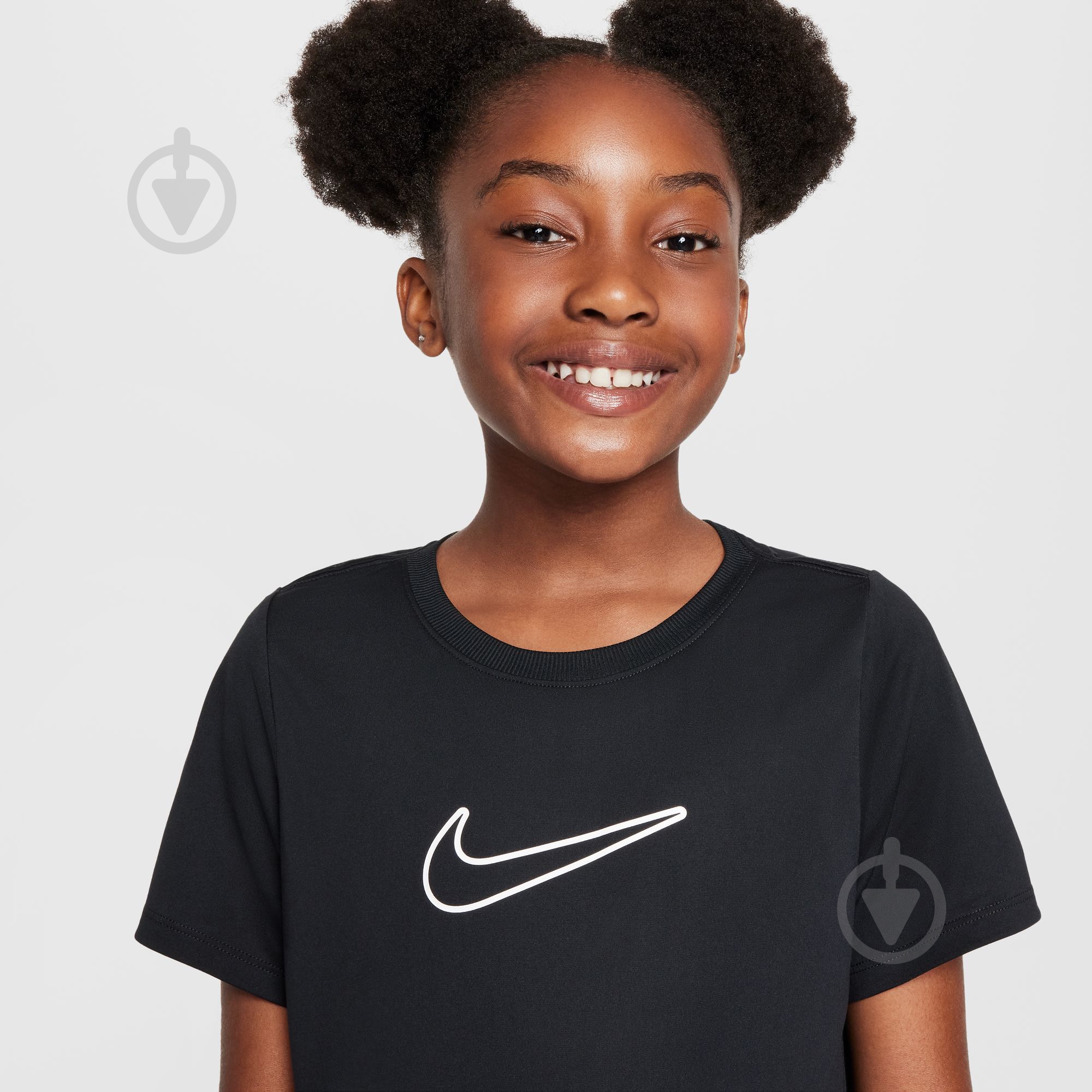 Футболка Nike G NK DF ONE STD SS TOP HBR FZ5600-010 р.XS черный - фото 3