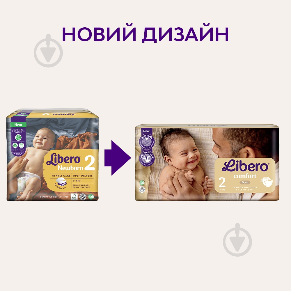 Підгузки Libero Comfort 2 3-6 кг 47 шт. - фото 3 Підгузки Libero Comfort 2 3-6 кг 47 шт. - фото 3