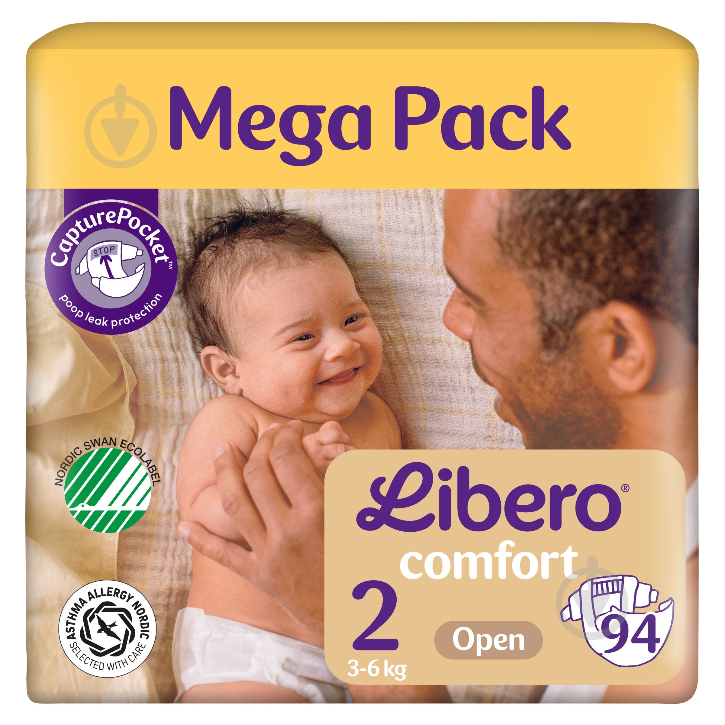 Підгузки Libero Comfort 2 3-6 кг 94 шт. - фото 1 Підгузки Libero Comfort 2 3-6 кг 94 шт. - фото 1