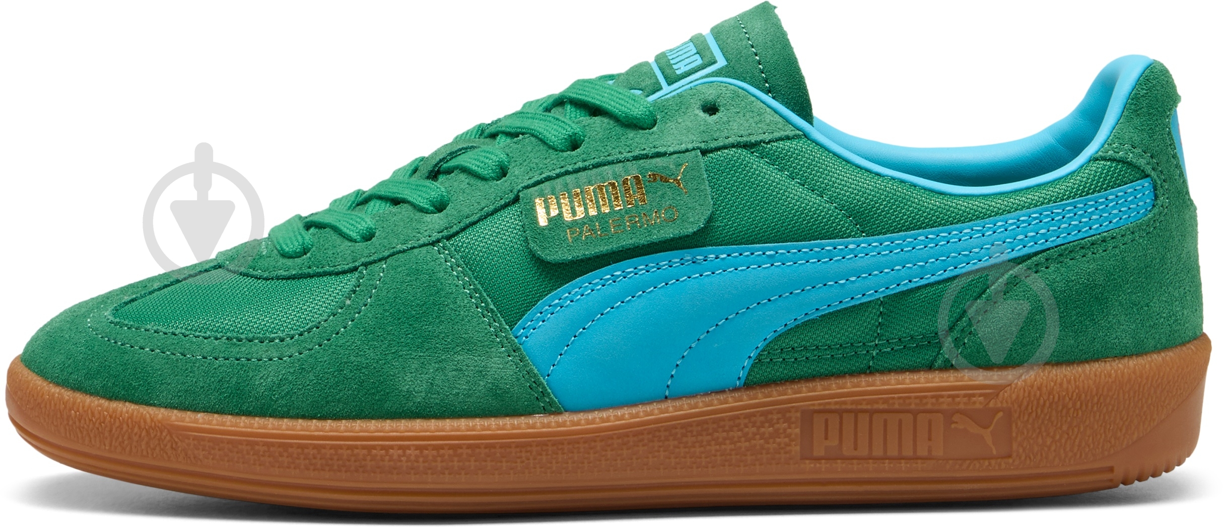 Кеды мужские демисезонные Puma Palermo Vintage Update 40136401 р.43 зеленые - фото 1 Кеды мужские демисезонные Puma Palermo Vintage Update 40136401 р.43 зеленые - фото 1