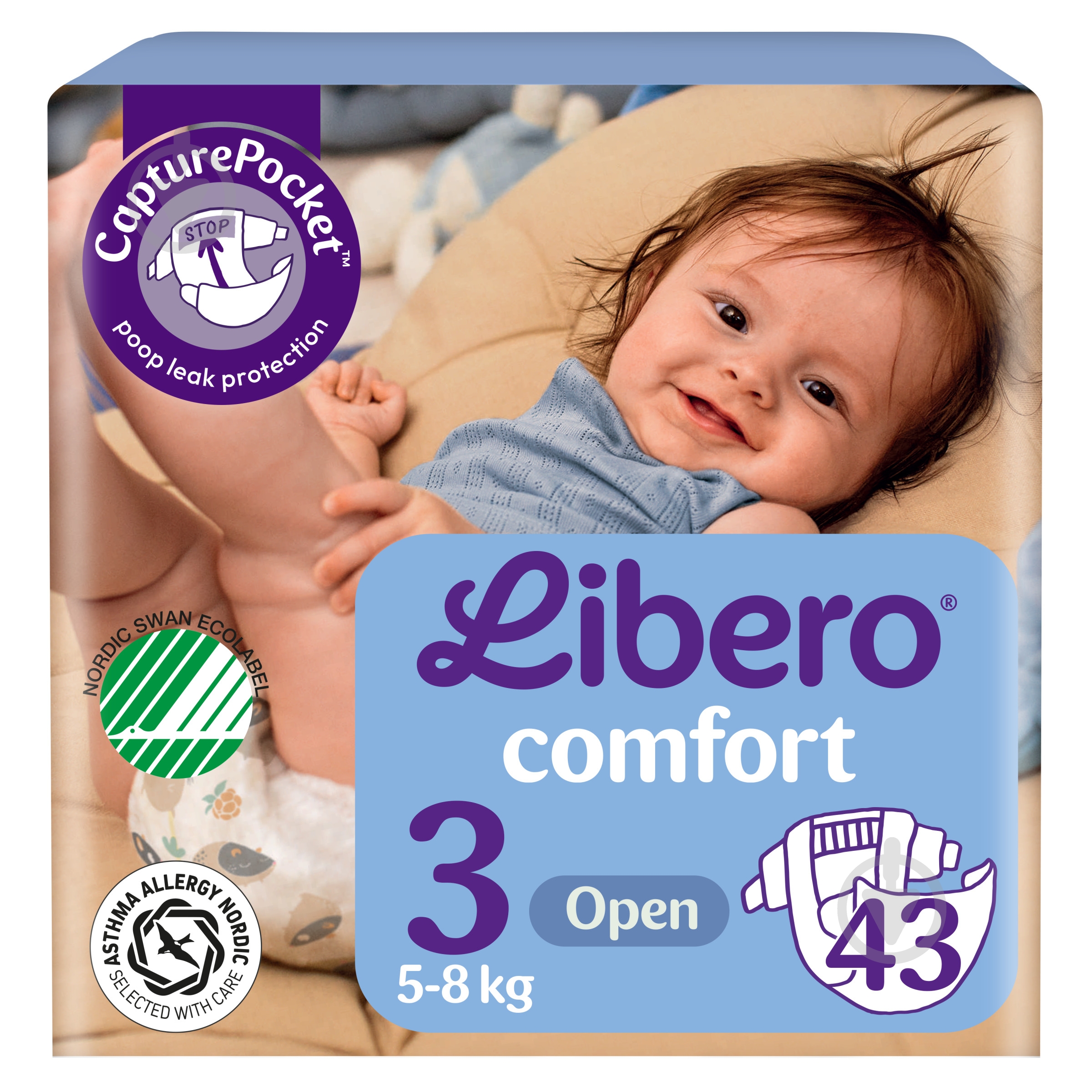 Підгузки Libero Comfort 3 5-8 кг 43 шт. - фото 1 Підгузки Libero Comfort 3 5-8 кг 43 шт. - фото 1