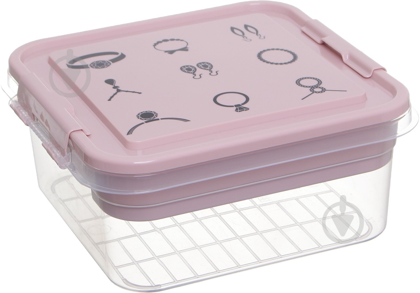 Ящик-органайзер для зберігання Gondol Plastic Bijouterie (Біжутерія) Box рожевий 110x250x - фото 1