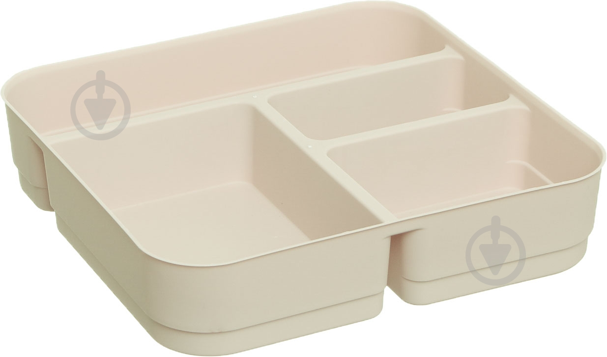 Ящик-органайзер для зберігання Gondol Plastic Bijouterie (Біжутерія) Box екрю 110x250x - фото 3