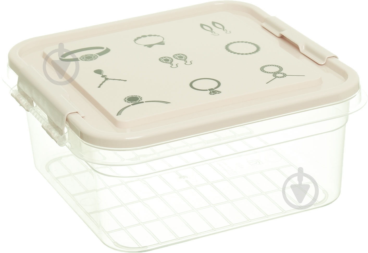 Ящик-органайзер для зберігання Gondol Plastic Bijouterie (Біжутерія) Box екрю 110x250x - фото 1