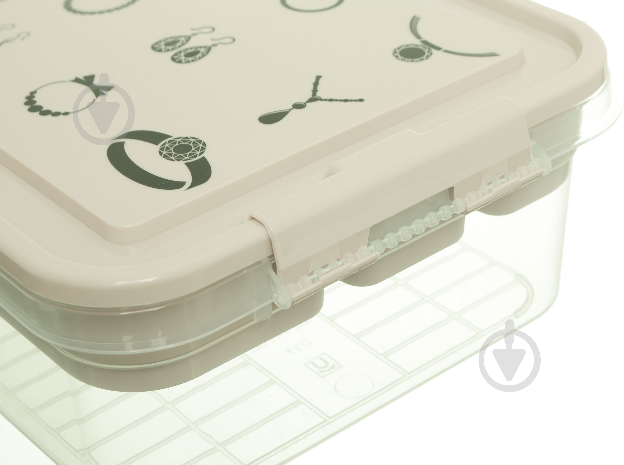 Ящик-органайзер для зберігання Gondol Plastic Bijouterie (Біжутерія) Box екрю 110x250x - фото 7