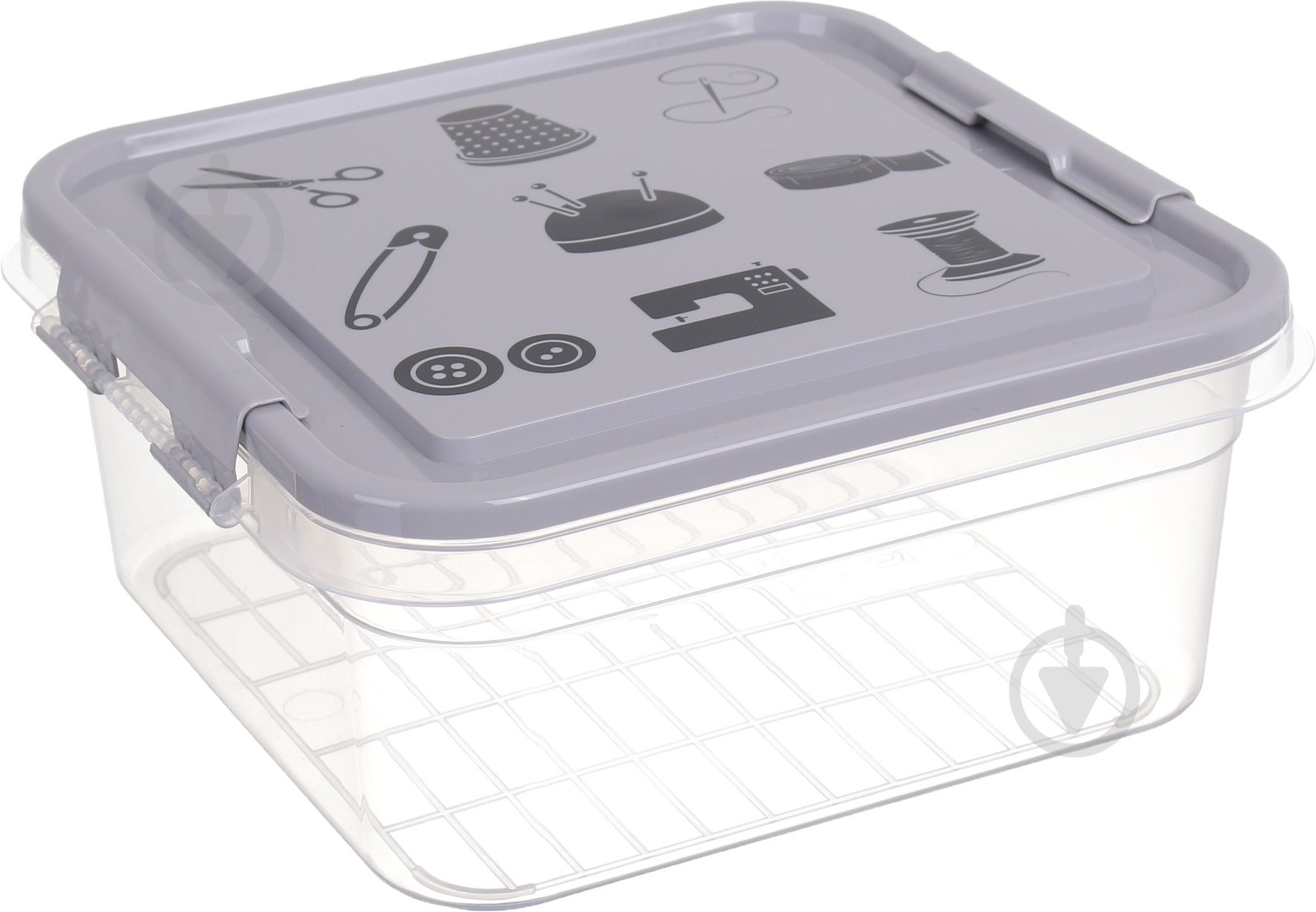 Ящик-органайзер для зберігання Gondol Plastic Sewing (шиття) Box сірий 110x250x - фото 3