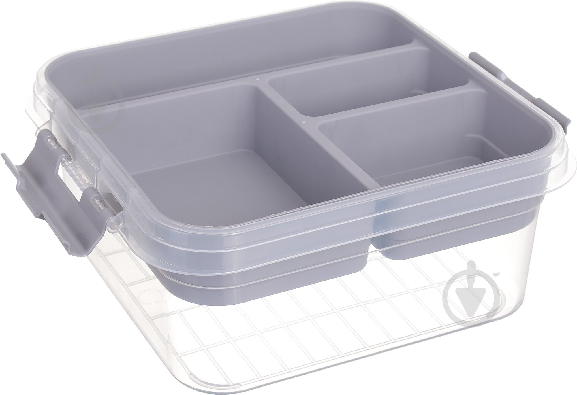 Ящик-органайзер для зберігання Gondol Plastic Sewing (шиття) Box сірий 110x250x - фото 2