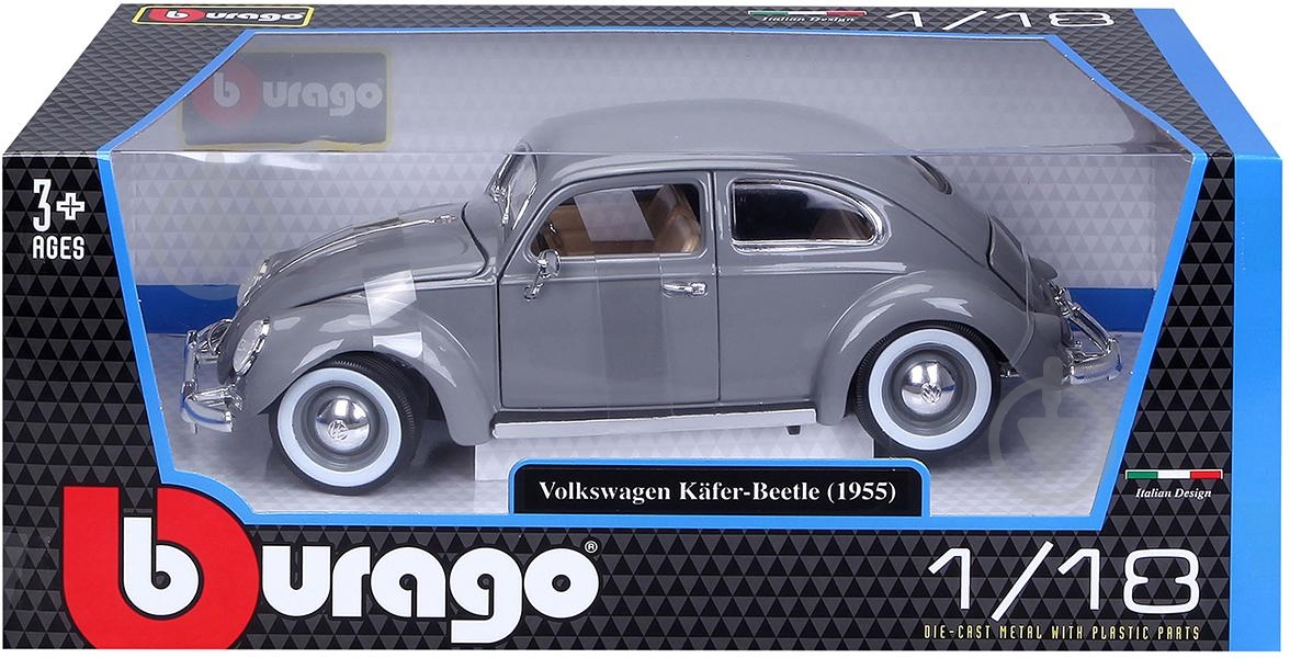 ᐉ Автомодель Bburago 1:18 Volkswagen Käfer Beetle 1955 серый 18