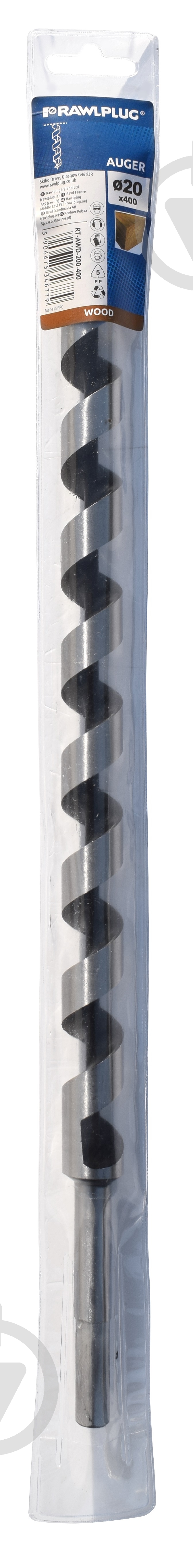 Сверло по дереву Rawlplug Auger 1 шт. RT-AWD-200-400 - фото 2 Сверло по дереву Rawlplug Auger 1 шт. RT-AWD-200-400 - фото 2