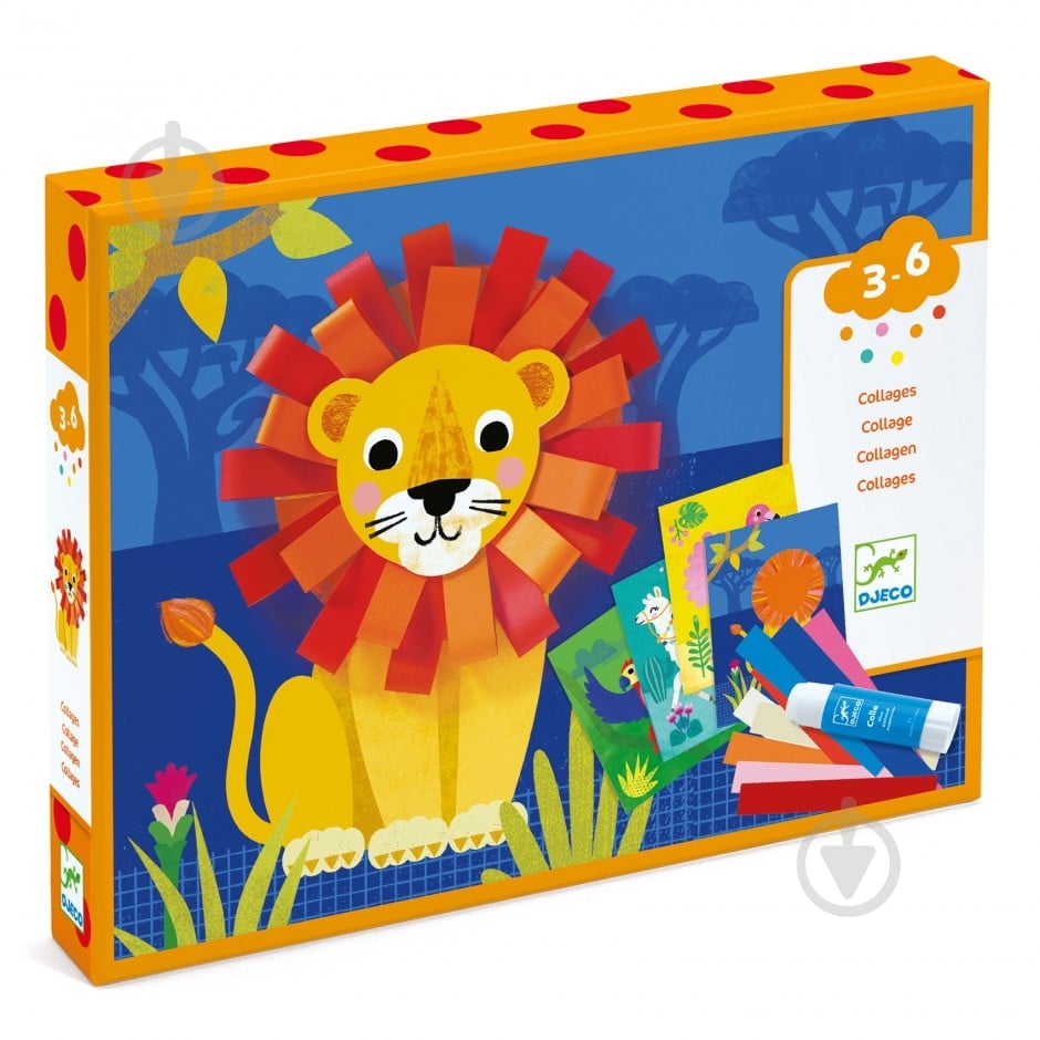 Набір для аплікації Djeco Кучеряві тварини DJ09868 - фото 1