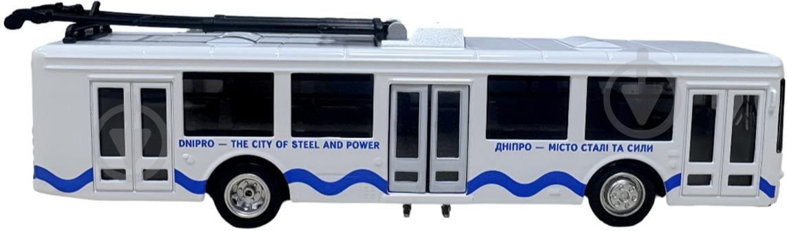 Модель TechnoDrive 1:43 Міський тролейбус Дніпро KM250424 - фото 1